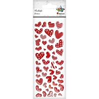 Opakowanie Naklejki foliowe serca mix 49szt.