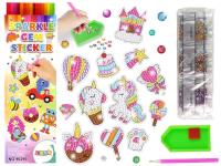 Opakowanie Naklejki haft diamentowy jednorożce i słodycze