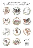 Naklejki ilustracje z książki ''Lew z leśniczówki... Wydawca: Bratni Zew. SmakLiter.pl Opakowanie Naklejki ilustracje z książki ''Lew z leśniczówki..