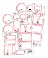 Opakowanie Naklejki imienne - Kotki 44szt