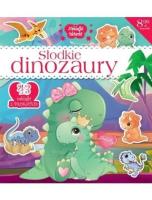 Naklejki IskierkiI brokatowe. Słodkie dinozaury. Autor:   Praca zbiorowa. SmakLiter.pl Okładka książki Naklejki IskierkiI brokatowe. Słodkie dinozaury