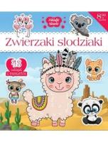 Naklejki IskierkiI brokatowe. Zwierzaki słodziaki. Autor:   Praca zbiorowa. SmakLiter.pl Okładka książki Naklejki IskierkiI brokatowe. Zwierzaki słodziaki