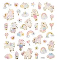 Opakowanie Naklejki jednorożce i syrenkotki 38szt