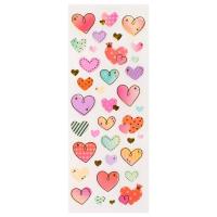 Opakowanie Naklejki kolorowe serduszka