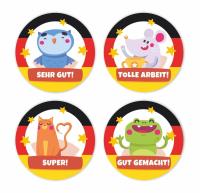 Opakowanie Naklejki motywacyjne - Niemieckie zwierzątka 48szt