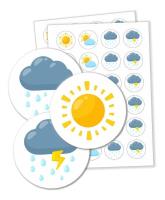 Opakowanie Naklejki motywacyjne - Pogoda 48szt