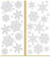 Opakowanie Naklejki na folii śnieżynki 10x22cm