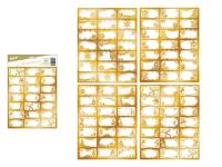 Opakowanie Naklejki na prezenty BN złote 20x30cm 21szt MIX