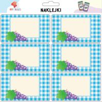 Naklejki na przetwory Owoce. Wydawca: All4Kids. SmakLiter.pl Opakowanie Naklejki na przetwory Owoce