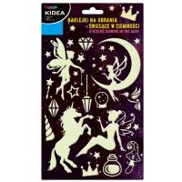 Opakowanie Naklejki na ubrania świecące w ciemności Kidea magiczny świat