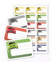 Opakowanie Naklejki na zeszyt - Auta 18szt.