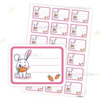 Opakowanie Naklejki na zeszyt - Królik 18szt