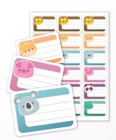 Opakowanie Naklejki na zeszyt - Zwierzaki 18szt.