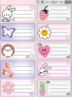 Opakowanie Naklejki na zeszyty No Name - Dziewczynka