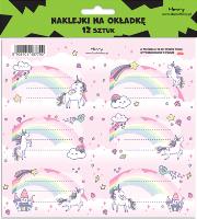 Naklejki na zeszyty - Unicorn Tęcza (12szt). Wydawca: Henry. SmakLiter.pl Opakowanie Naklejki na zeszyty - Unicorn Tęcza (12szt)