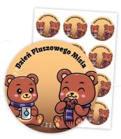 Opakowanie Naklejki okolicznościowe dzień misia 6cm 24szt