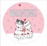 Opakowanie Naklejki okolicznościowe - Walentynki Kociaki 24sz