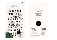 Opakowanie Naklejki ozdobne Alfabet 2 ark.