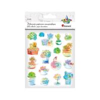 Opakowanie Naklejki papierowe 3D kaktusy 17szt