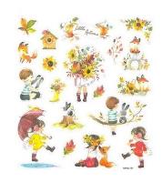 Opakowanie Naklejki papierowe - Mała jesień 19szt