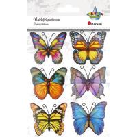 Opakowanie Naklejki papierowe motyle 6szt