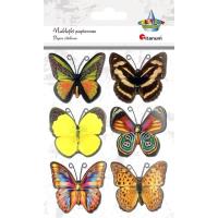 Opakowanie Naklejki papierowe motyle 6szt