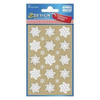 Opakowanie Naklejki papierowe - Płatki śniegu