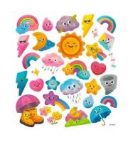 Opakowanie Naklejki papierowe - Pogoda 30szt