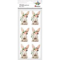 Opakowanie Naklejki papierowe zając 6szt.
