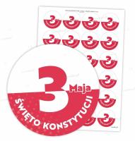 Opakowanie Naklejki patriotyczne - 3 maja 40mm 24szt