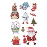 Naklejki puffy zimowe słodziaki 10szt. Wydawca: Dalprint. SmakLiter.pl Opakowanie Naklejki puffy zimowe słodziaki 10szt