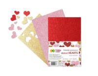 Naklejki Serca brokatowe A5 3szt mix HAPPY COLOR. Wydawca: GDD. SmakLiter.pl Opakowanie Naklejki Serca brokatowe A5 3szt mix HAPPY COLOR