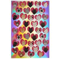 Naklejki serduszka z kotami. Wydawca: ARPEX. SmakLiter.pl Opakowanie Naklejki serduszka z kotami