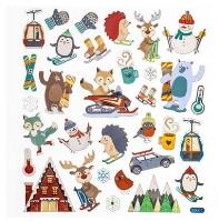 Naklejki sporty zimowe 32szt. Wydawca: Dalprint. SmakLiter.pl Opakowanie Naklejki sporty zimowe 32szt