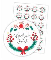 Opakowanie Naklejki świąteczne 24szt