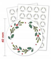 Naklejki świąteczne białe 4cm 48szt. Wydawca: LearnHow. SmakLiter.pl Opakowanie Naklejki świąteczne białe 4cm 48szt