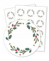 Naklejki świąteczne białe 6cm 24szt. Wydawca: LearnHow. SmakLiter.pl Opakowanie Naklejki świąteczne białe 6cm 24szt