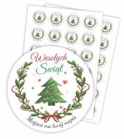 Opakowanie Naklejki świąteczne + napisy 48szt