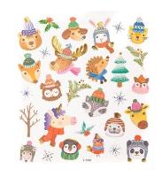 Naklejki świąteczne zwierzaki 29szt. Wydawca: Dalprint. SmakLiter.pl Opakowanie Naklejki świąteczne zwierzaki 29szt