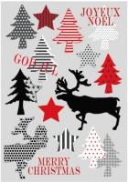 Opakowanie Naklejki Święta czerwone-czarne