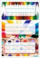 Opakowanie Naklejki szkolne - Kredki 9szt