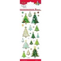 Opakowanie Naklejki wypukłe choinki 26szt