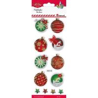 Opakowanie Naklejki wypukłe miękkie bombki 12szt