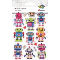 Opakowanie Naklejki wypukłe roboty mix 14szt.