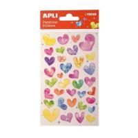 Opakowanie Naklejki wypukłe serca z brokatem