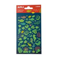 Naklejki wypukłe świecące w ciemności ryuby. Wydawca: Apli. SmakLiter.pl Opakowanie Naklejki wypukłe świecące w ciemności ryuby