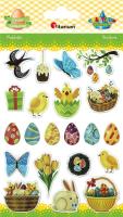 Opakowanie Naklejki wypukłe Wielkanoc 21szt