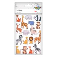Opakowanie Naklejki wypukłe zwierzęta afrykańskie 17szt