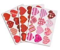 Opakowanie Naklejki wzorzyste serduszka