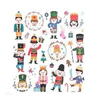 Naklejki z brokatem dziadek do orzechów 25szt. Wydawca: Dalprint. SmakLiter.pl Opakowanie Naklejki z brokatem dziadek do orzechów 25szt